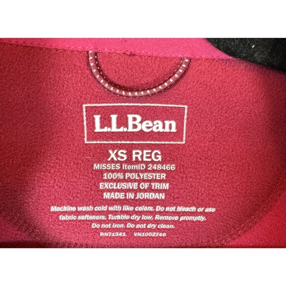 L.L. Bean Women’s XS Magenta Pink Polartec Fleece Jacket Full Zip Pockets - Picture 7 of 12